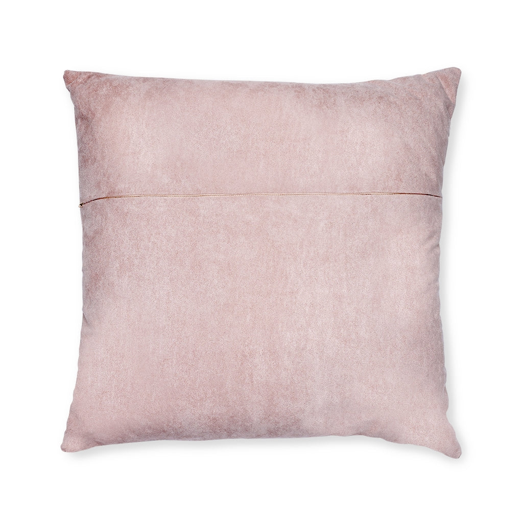 Little Hearts Square Pillow - Pink Back