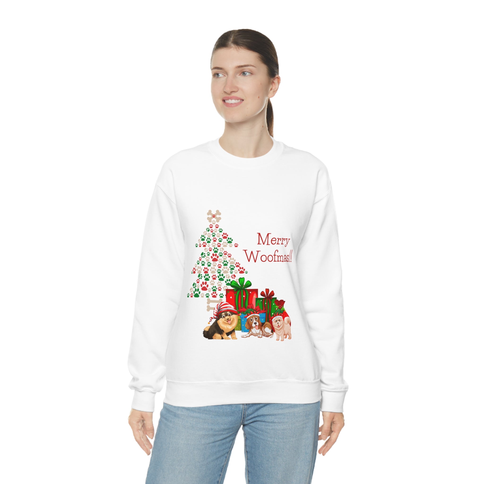 Merry Woolfmas Unisex Heavy Blend™ Crewneck Sweatshirt