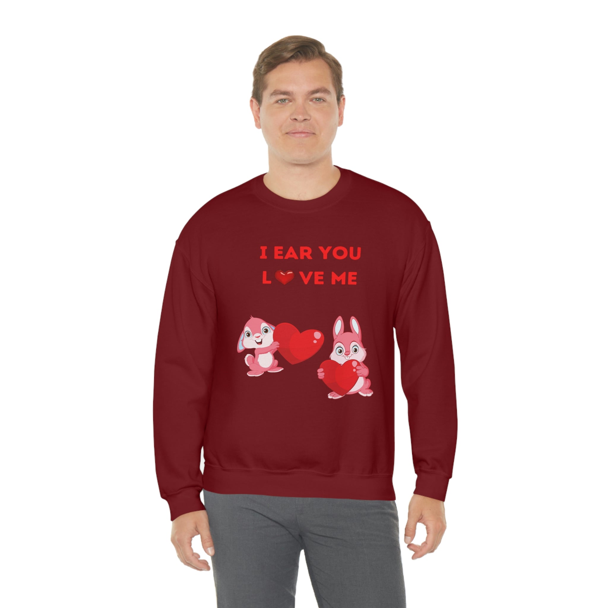 I Ear You Love Me Unisex Heavy Blend™ Crewneck Sweatshirt