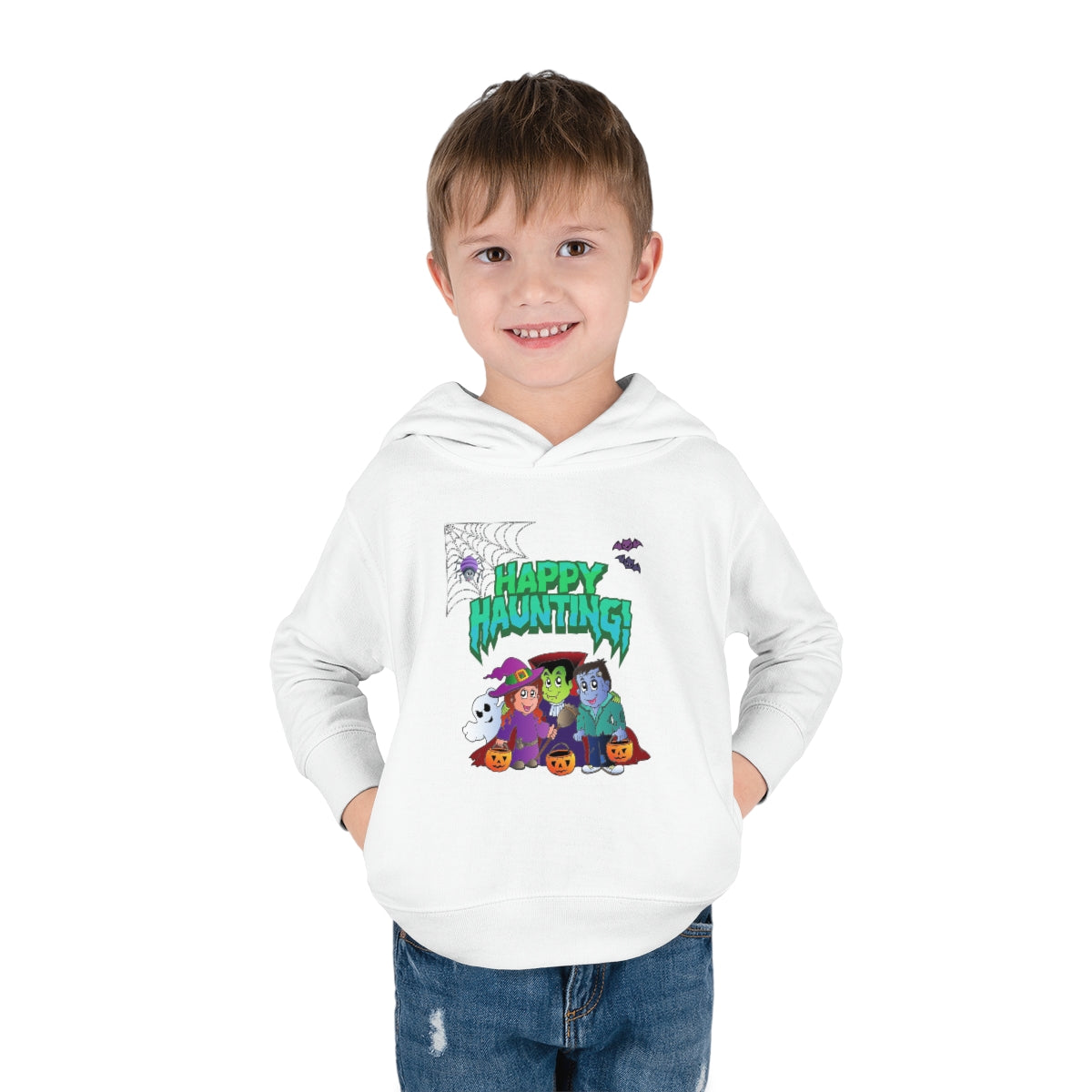 Happy Haunting Toddler Pullover Fleece Hoodie