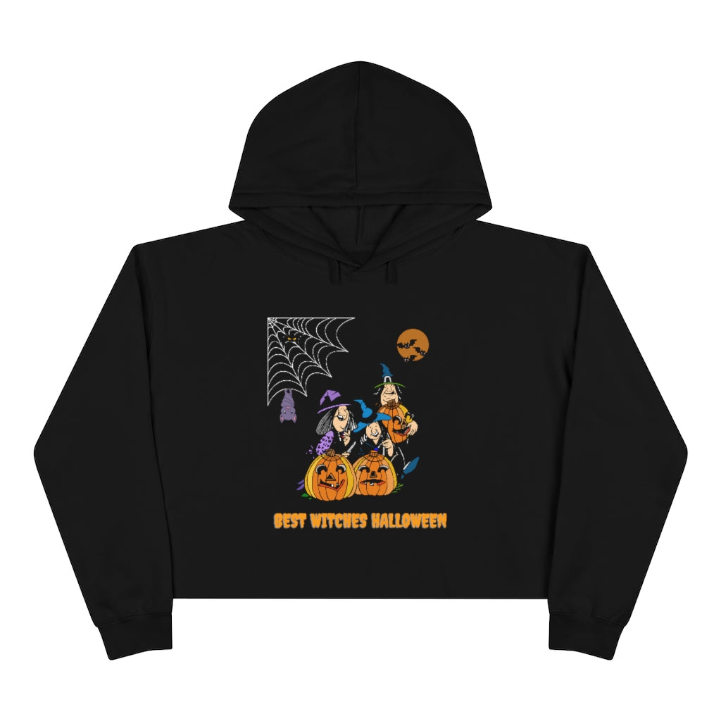 Best Witches Halloween Crop Hoodie