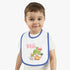 Gnome Happy Spring Baby Contrast Trim Jersey Bib