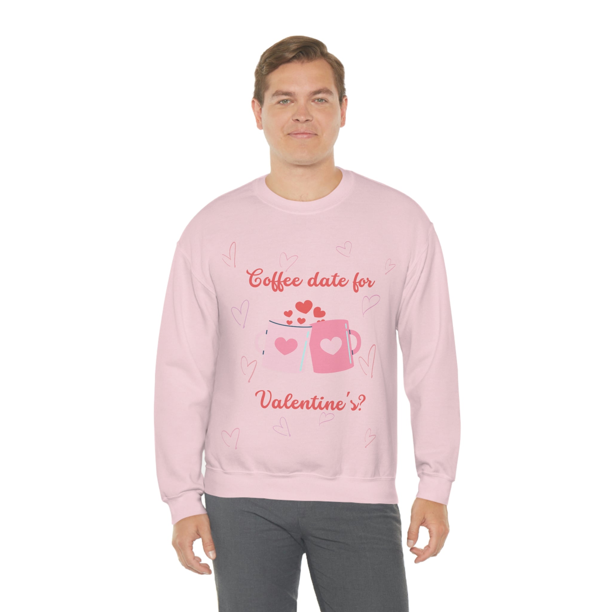 Coffee Date For Valentine's Unisex Heavy Blend™ Crewneck Sweatshirt