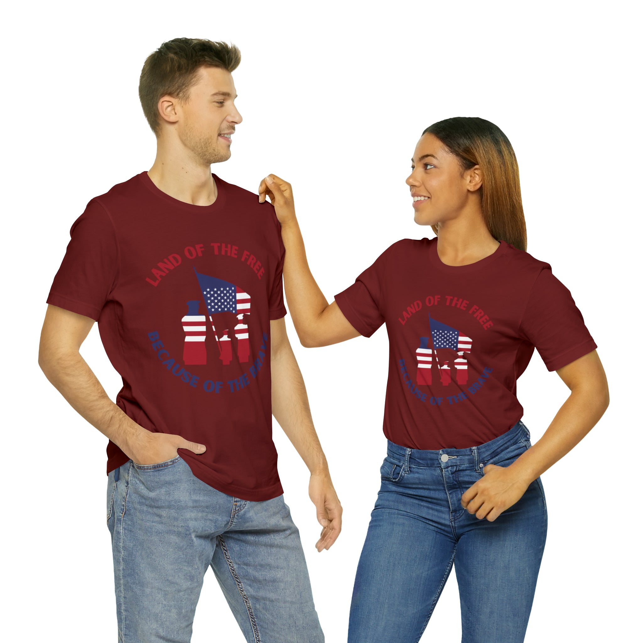 Memorial Day Land Of The Free Unisex Jersey Short Sleeve Tee