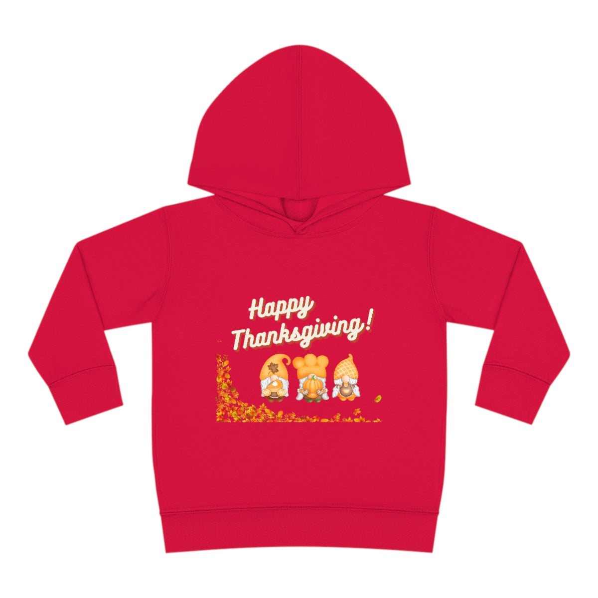 Happy Thanksgiving Gnome Toddler Pullover Fleece Hoodie