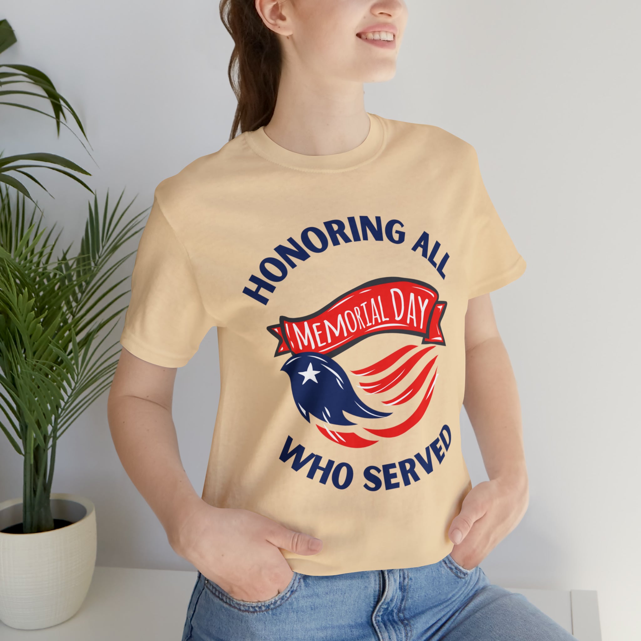 Memorial Day Honoring All Who Served Unisex Jersey Short Sleeve Tee