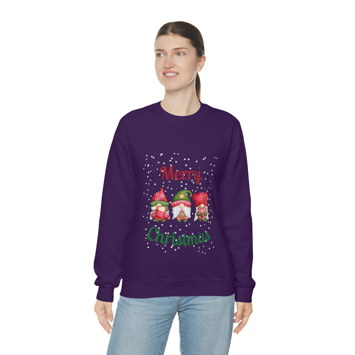 Three Gnomes Merry Christmas Unisex Heavy Blend™ Crewneck Sweatshirt