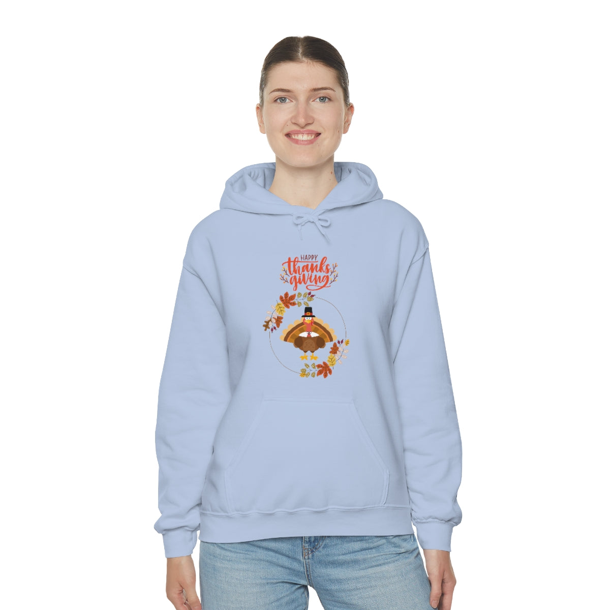 Happy Thanksgiving Pilgrim Turkey Unisex Heavy Blend™ Hooded Sweatshirt