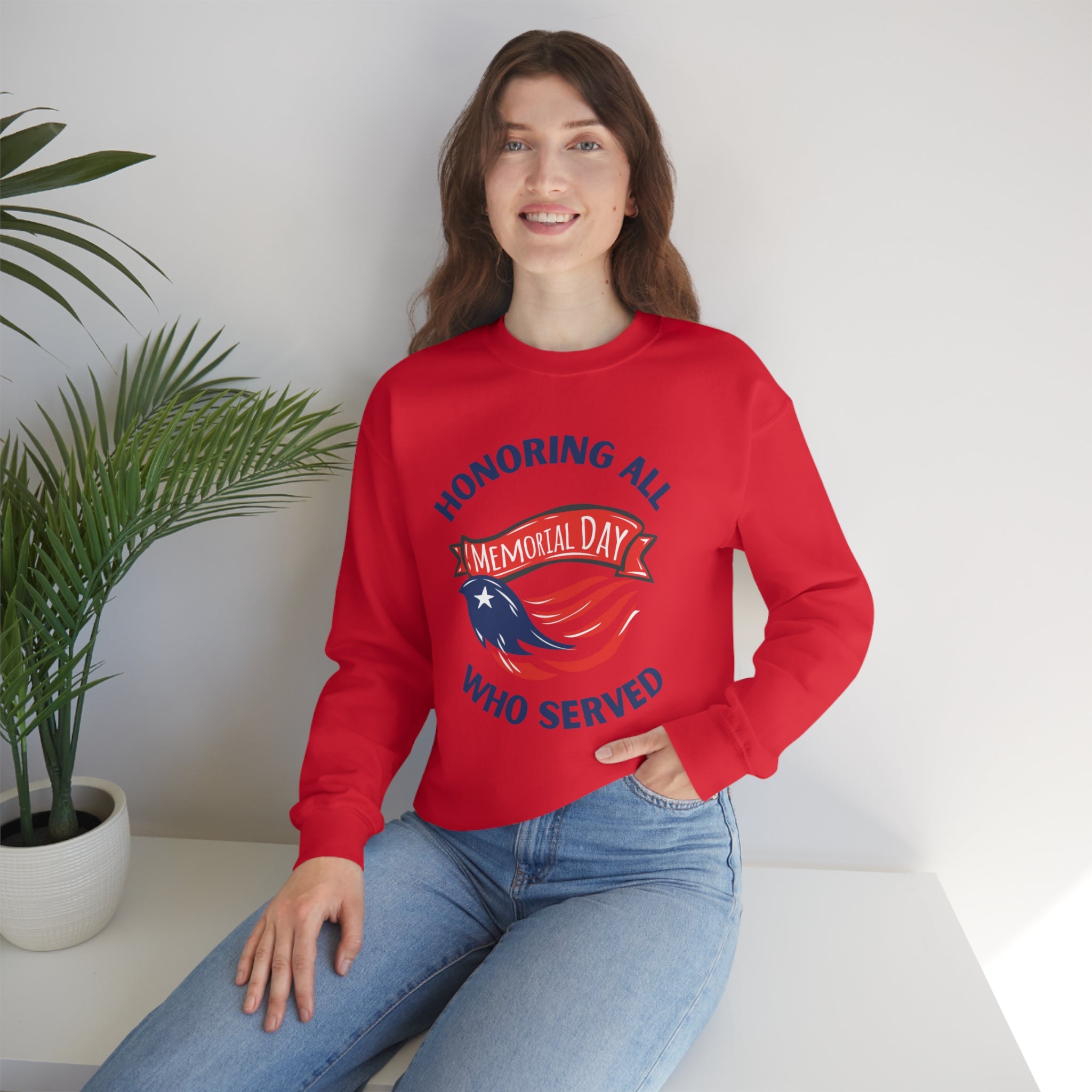 Memorial Day Honoring All Who Served Unisex Heavy Blend™ Crewneck Sweatshirt