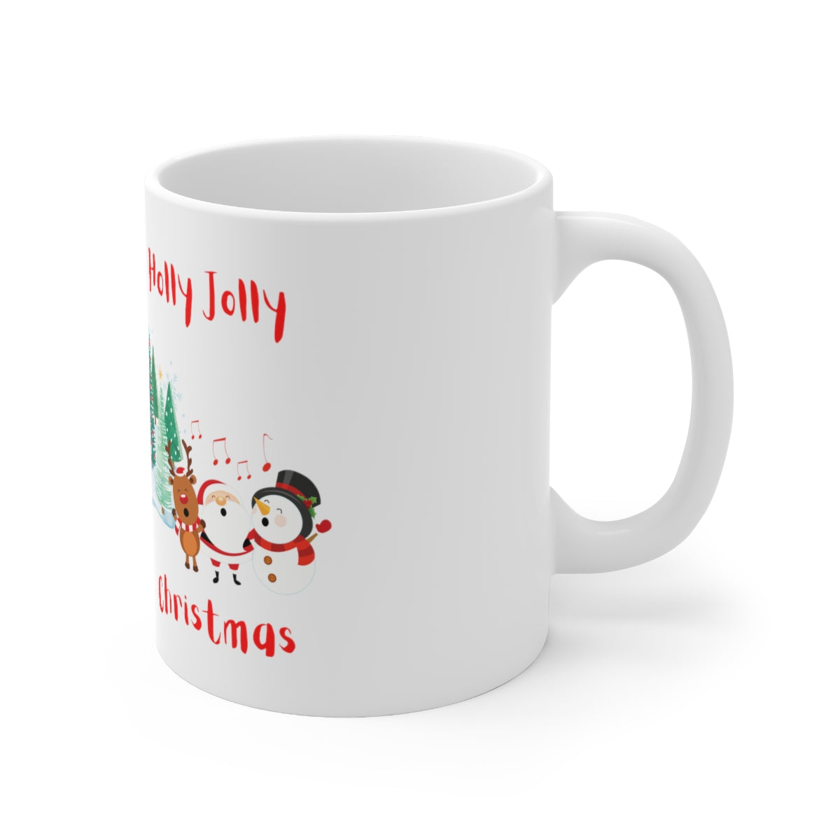 Holly Jolly Christmas Ceramic Mug 11oz