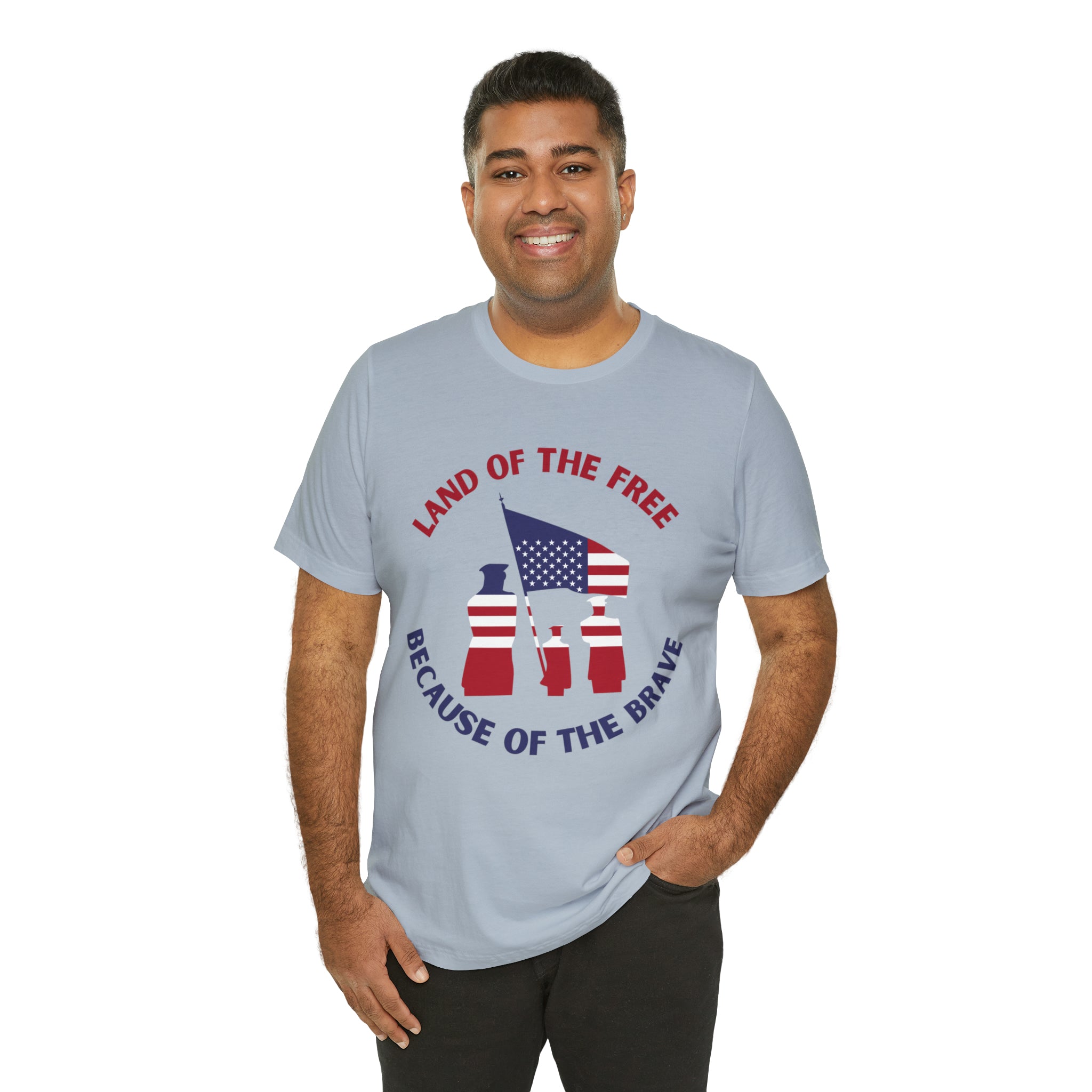 Memorial Day Land Of The Free Unisex Jersey Short Sleeve Tee