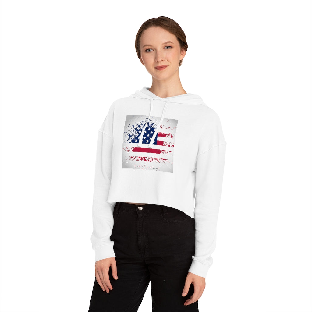 Old Glory Women’s Cropped Hooded Sweatshirt Old Glory