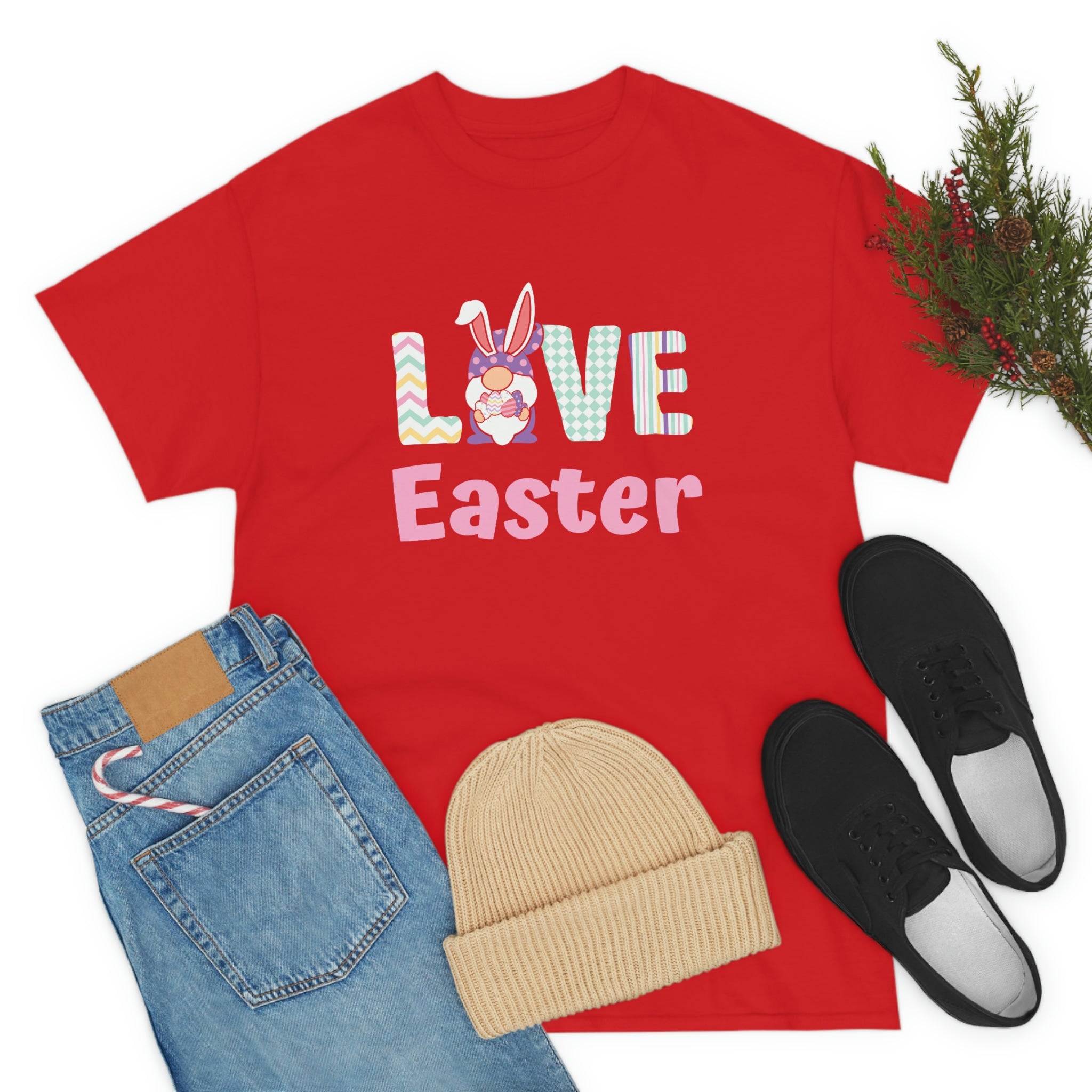 Gnome Love Easter Unisex Heavy Cotton Tee
