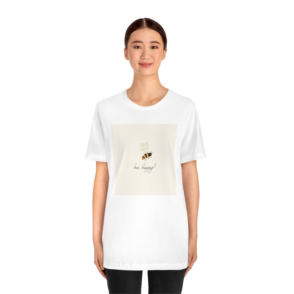 Bee Happy Unisex Jersey Short Sleeve Tee