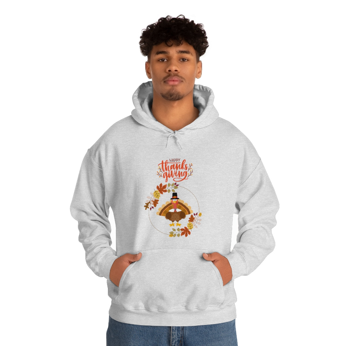 Happy Thanksgiving Pilgrim Turkey Unisex Heavy Blend™ Hooded Sweatshirt