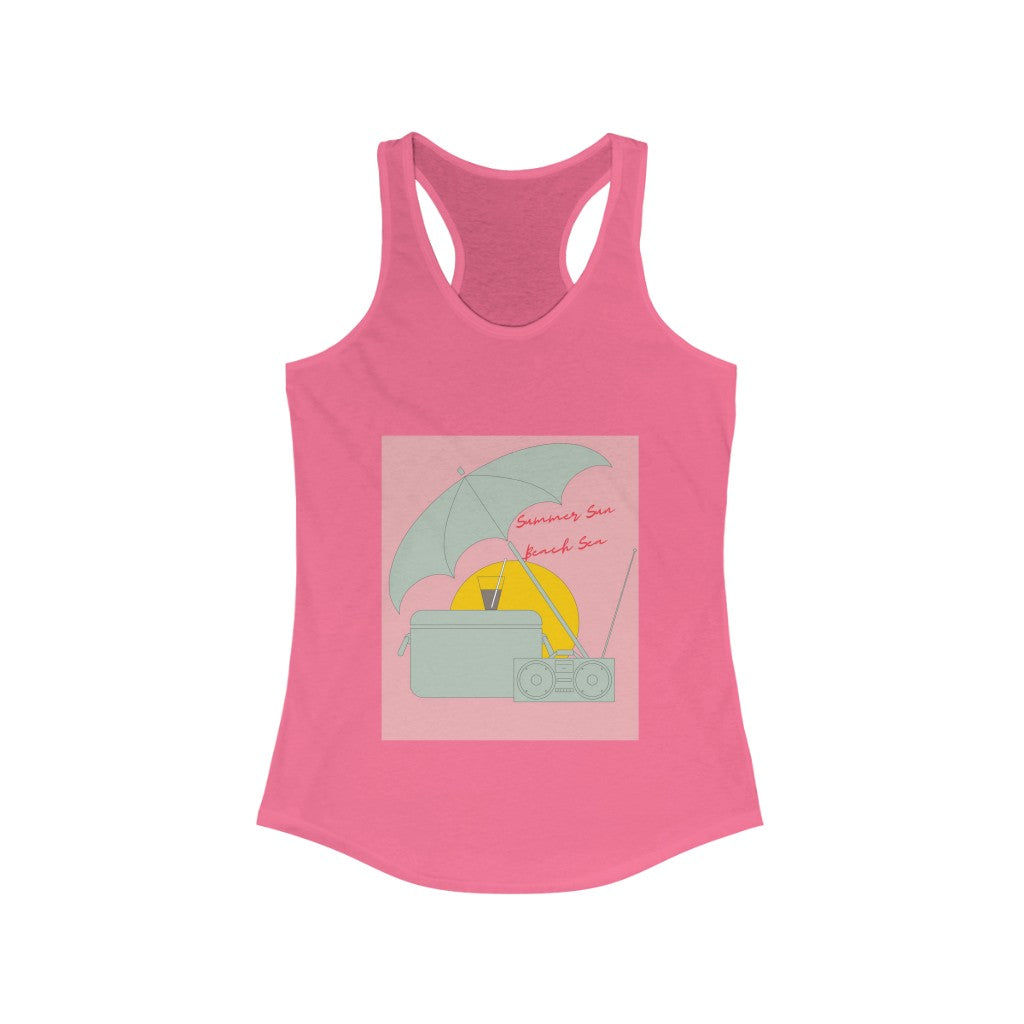 Summer Sun Beach Sea Women's Ideal Racerback Tank