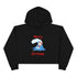 Surfing Santa Crop Hoodie