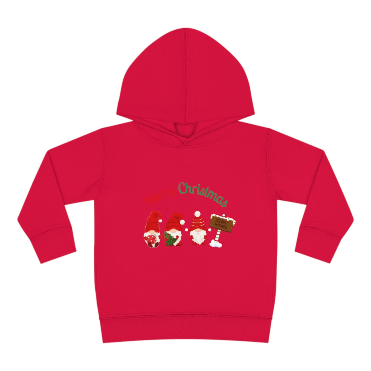 Cute Gnome Merry Christmas Toddler Pullover Fleece Hoodie