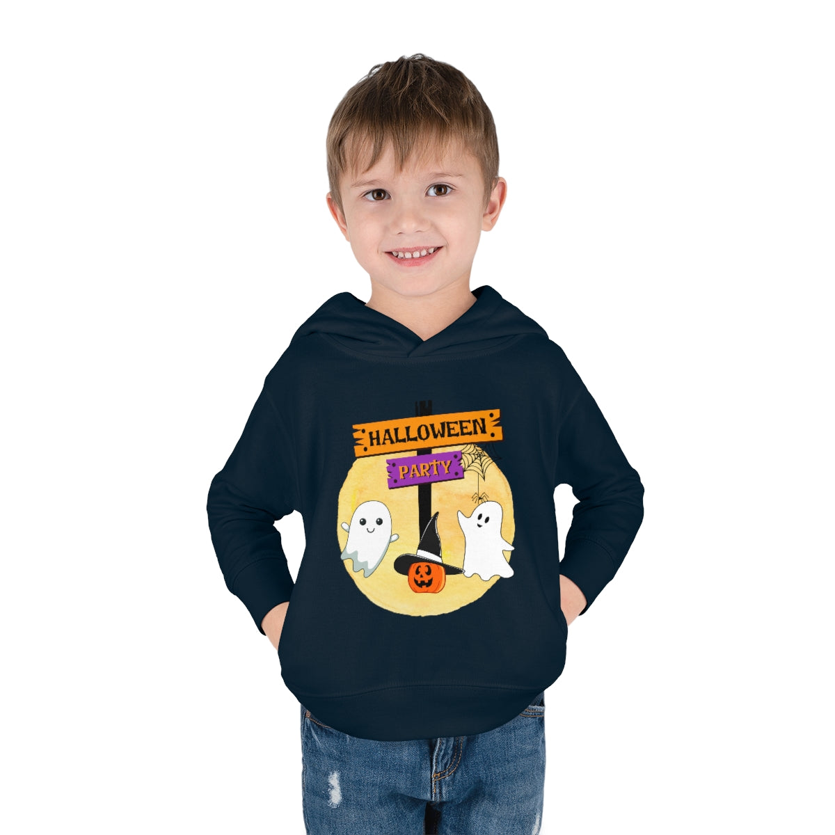 Halloween Party Toddler Pullover Fleece Hoodie