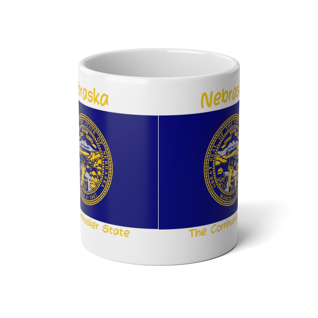 Nebraska State Flag Jumbo Mug, 20oz