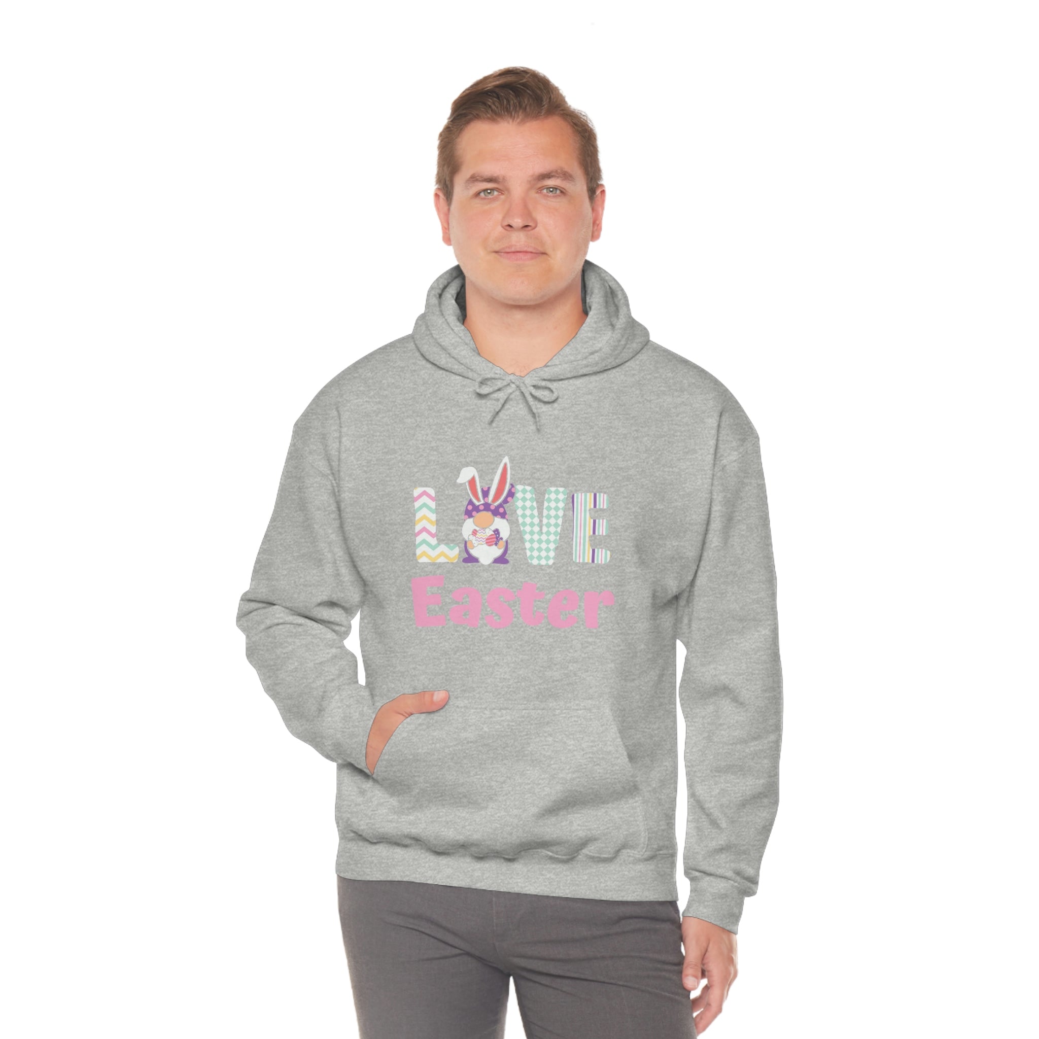 Gnome Love Easter Unisex Heavy Blend™ Hooded Sweatshirt