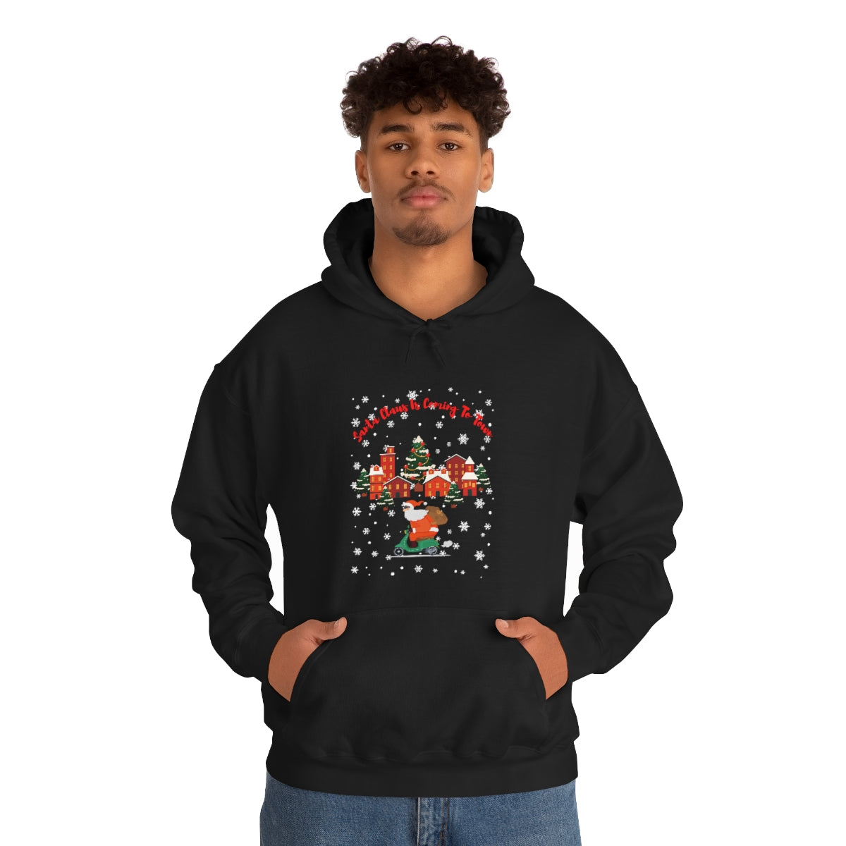 Santa Claus Is Coming To Town Unisex Heavy Blend™ Hooded Sweatshirt