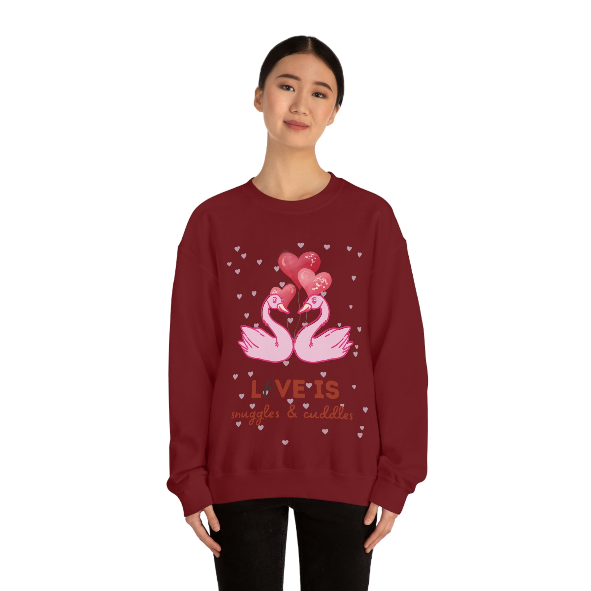 Love Is Snuggles & Cuddles Unisex Heavy Blend™ Crewneck Sweatshirt