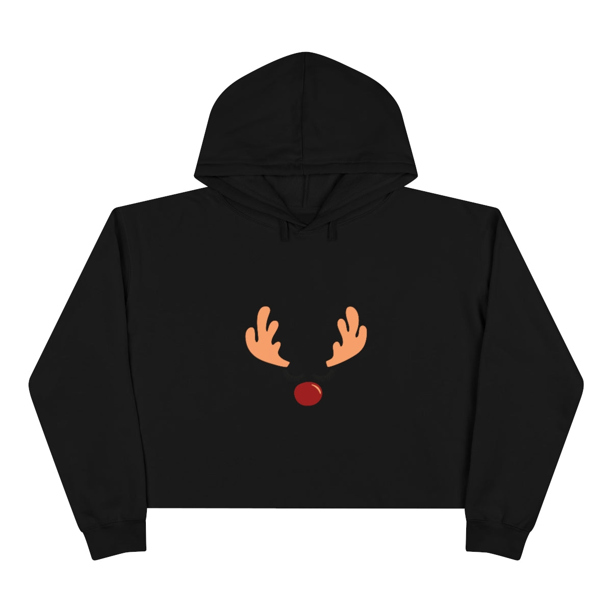 Reindeer Christmas Crop Hoodie