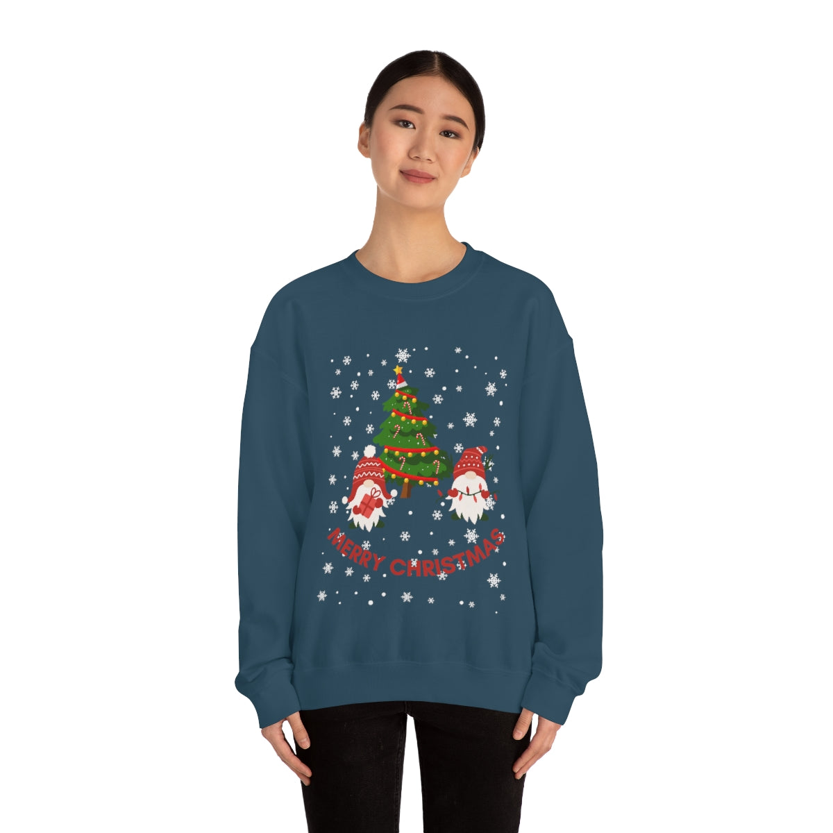 Merry & Bright Holidays Christmas Unisex Heavy Blend™ Crewneck Sweatshirt