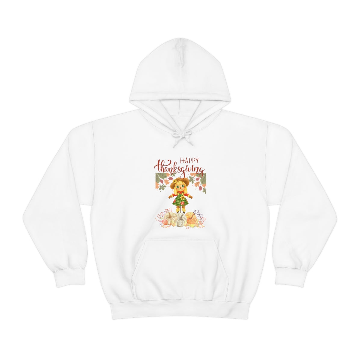 Scarecrow Happy Thanksgiving Unisex Heavy Blend™ Hooded Sweatshirt