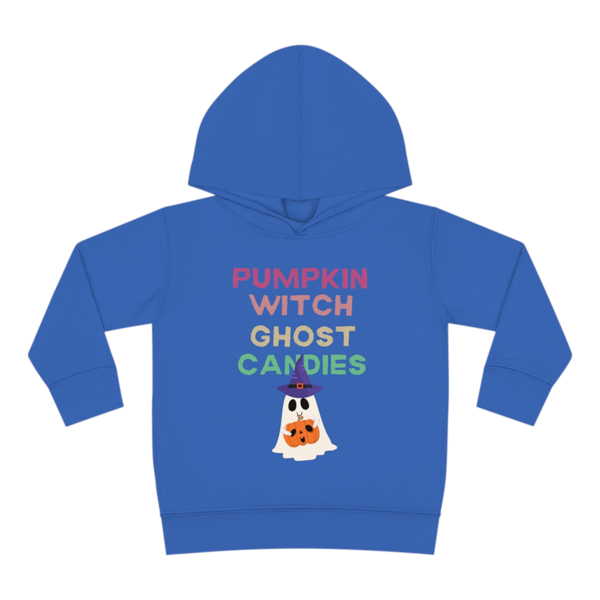 Pumpkin Witch Ghost Candies Toddler Pullover Fleece Hoodie