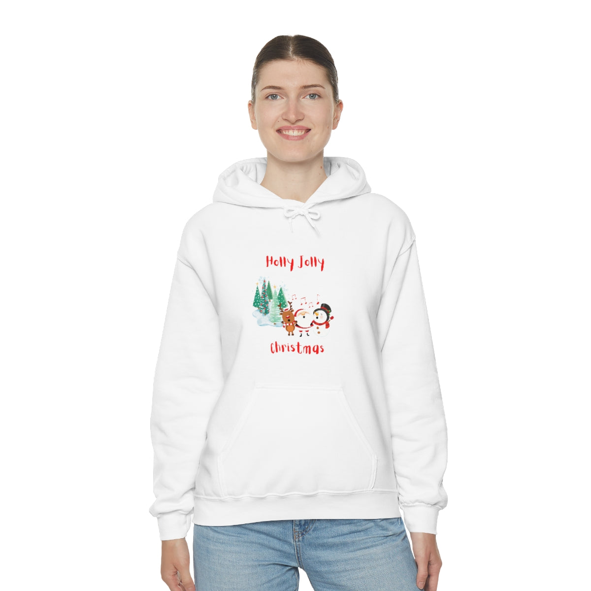 Holly Jolly Christmas Unisex Heavy Blend™ Hooded Sweatshirt