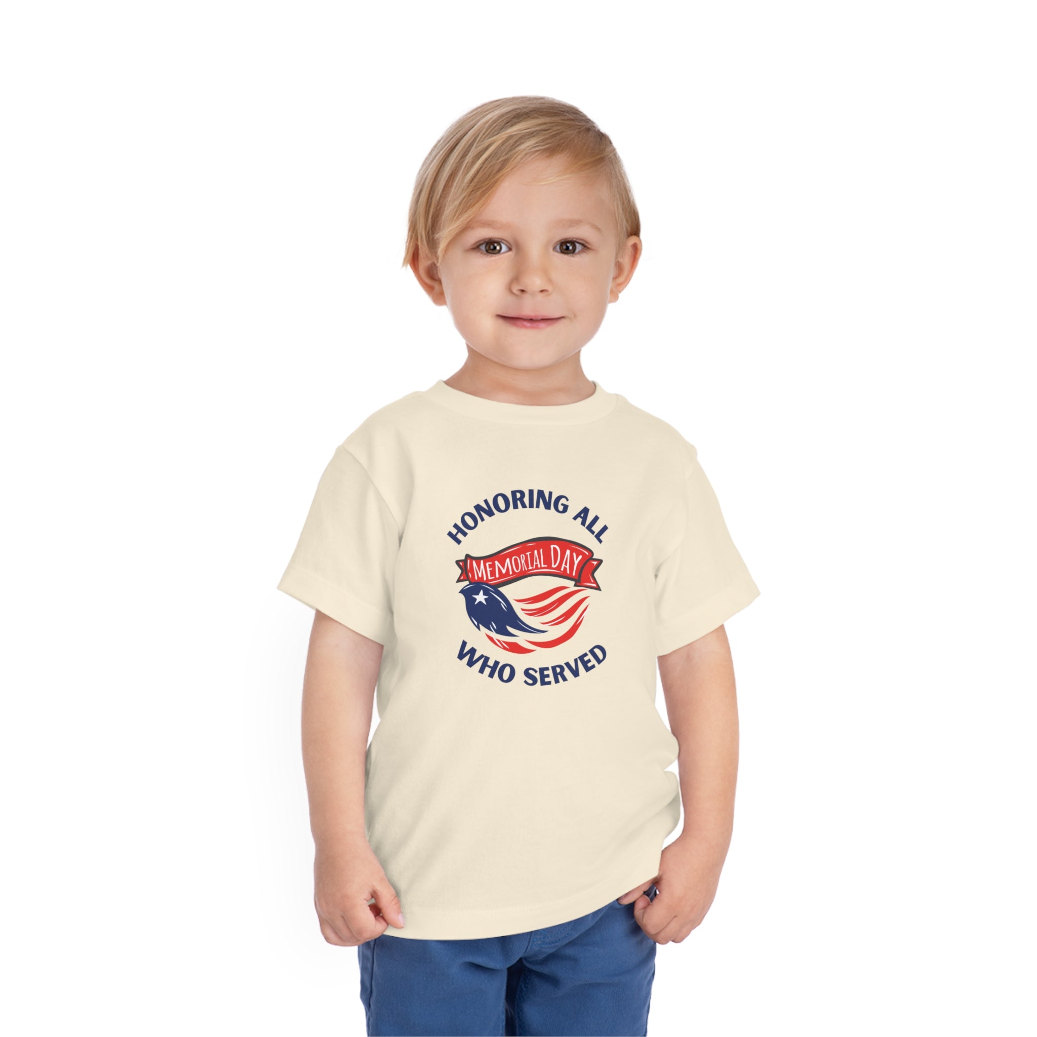 Memorial Day Honoring All Who Served Toddler Short Sleeve Tee