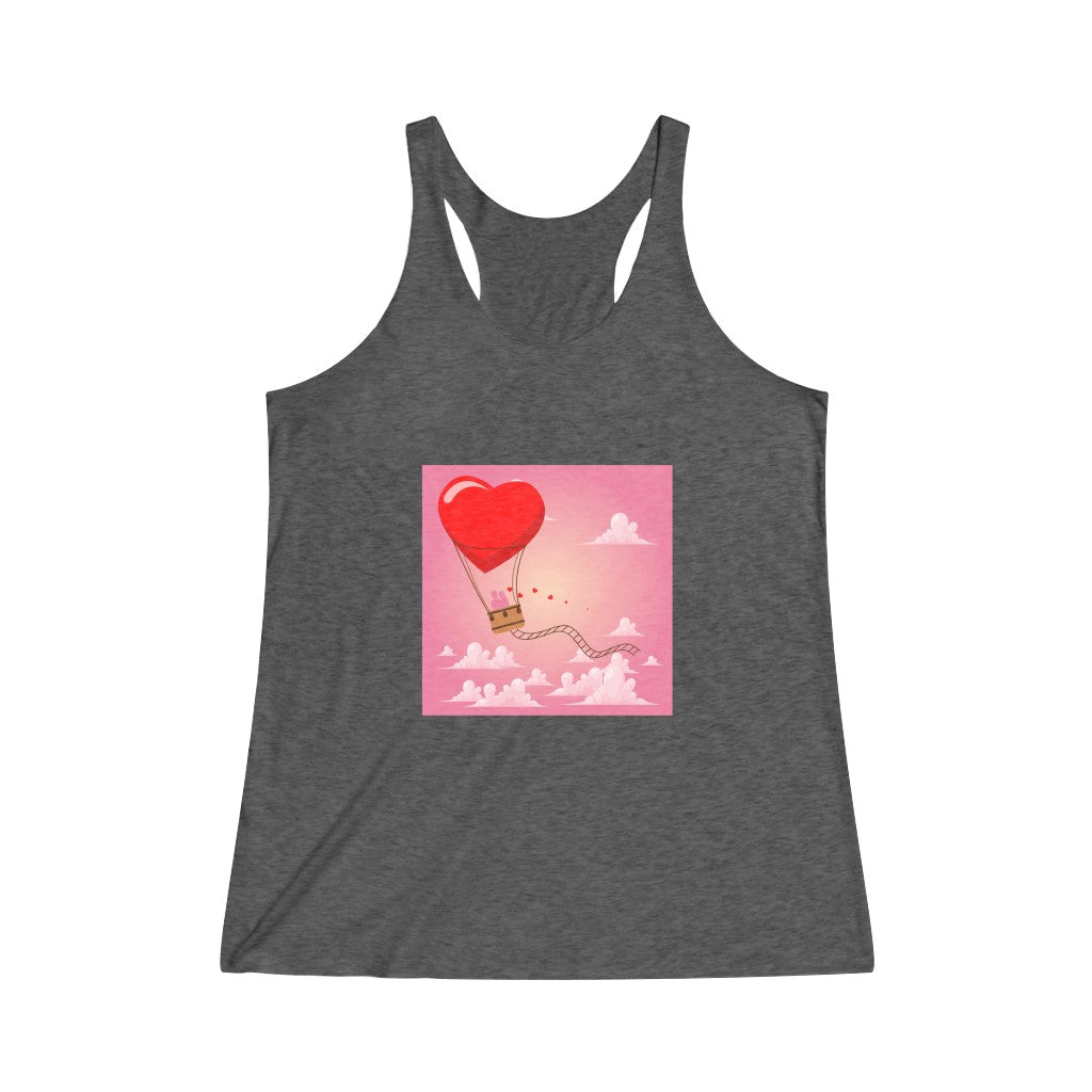 Happy Valentine's Day Women's Tri-Blend Racerback Tank