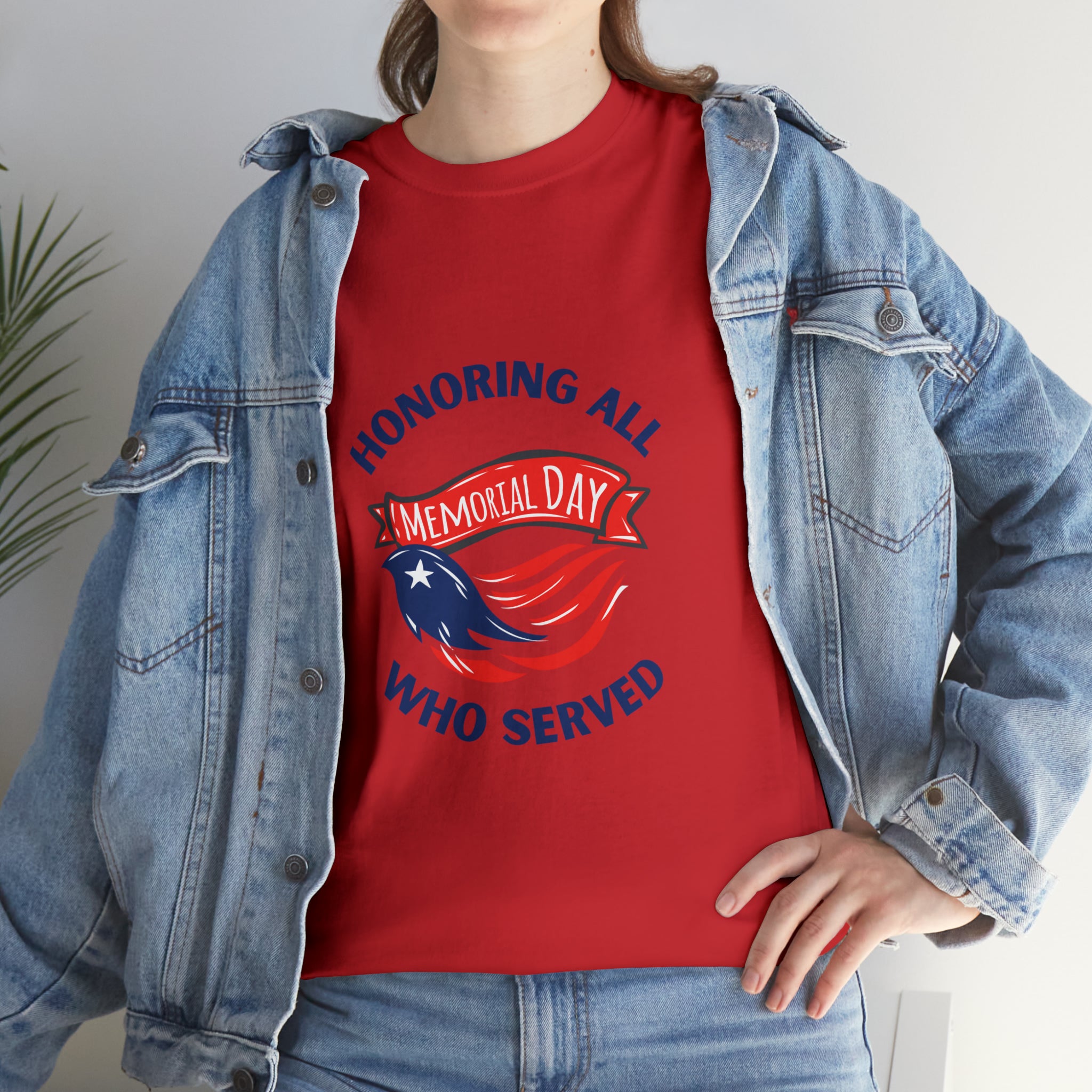 Memorial Day Honoring All Who Served Unisex Heavy Cotton Tee