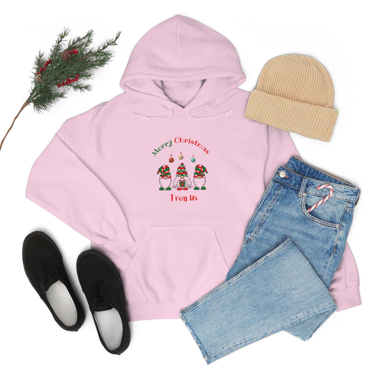 Gnomes Merry Christmas  Unisex Heavy Blend™ Hooded Sweatshirt