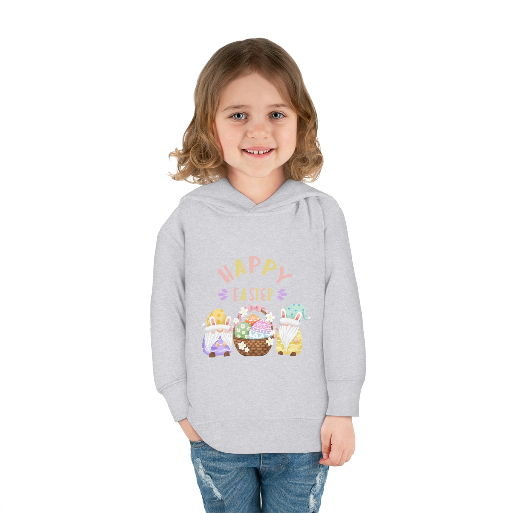 Happy Easter Gnome Toddler Pullover Fleece Hoodie