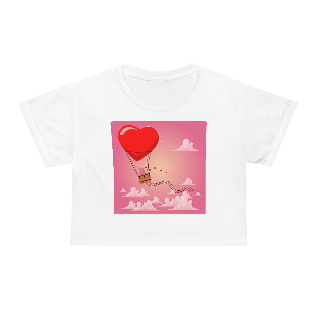 Happy Valentine's Day Girl AOP Crop Tee