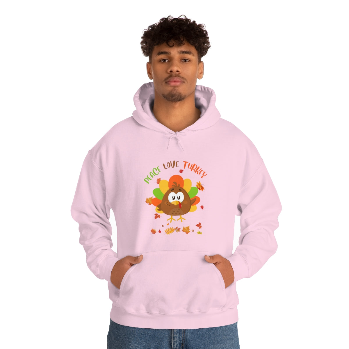 Peace Love Turkey Unisex Heavy Blend™ Hooded Sweatshirt