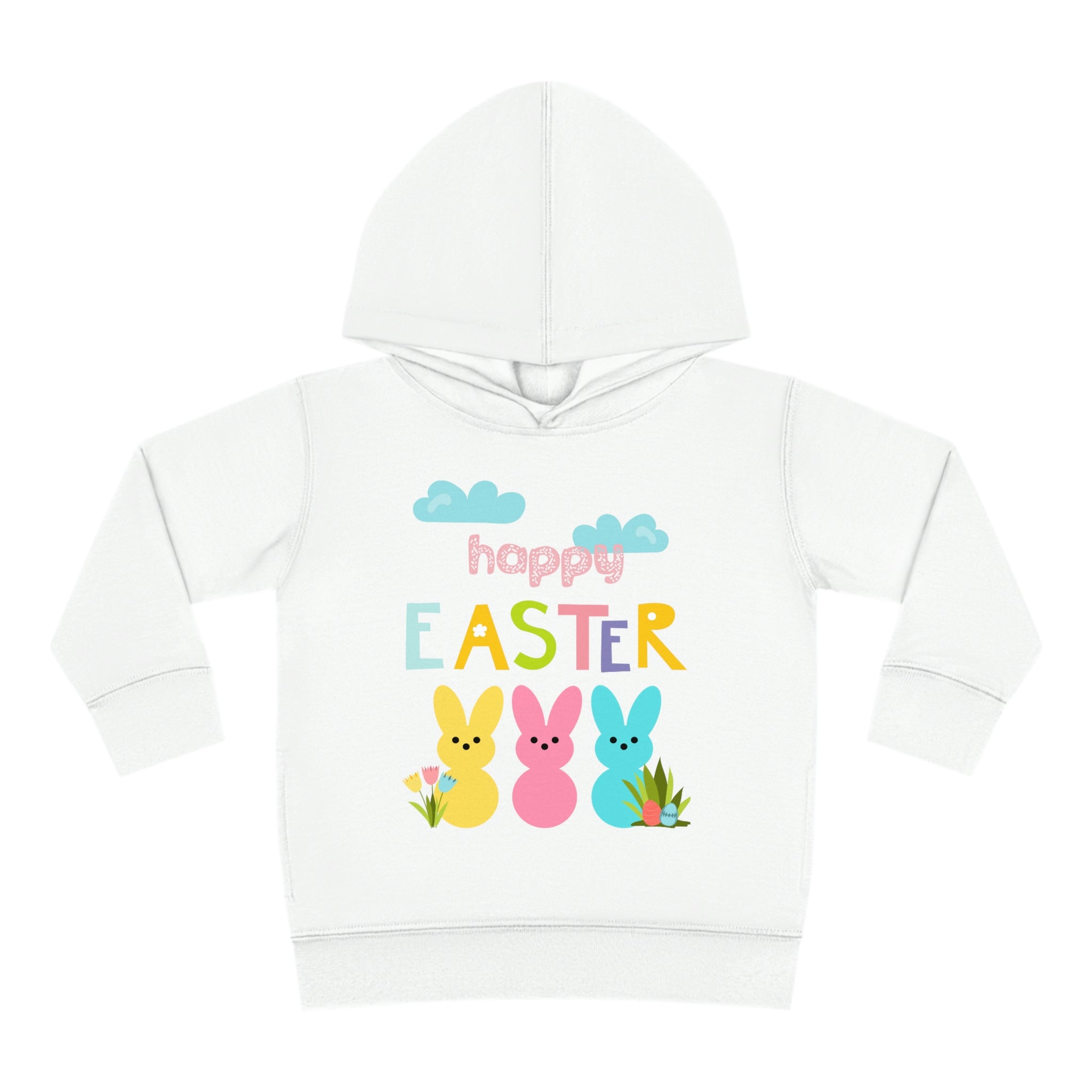 Happy Easter Bunny Toddler Pullover Fleece Hoodie