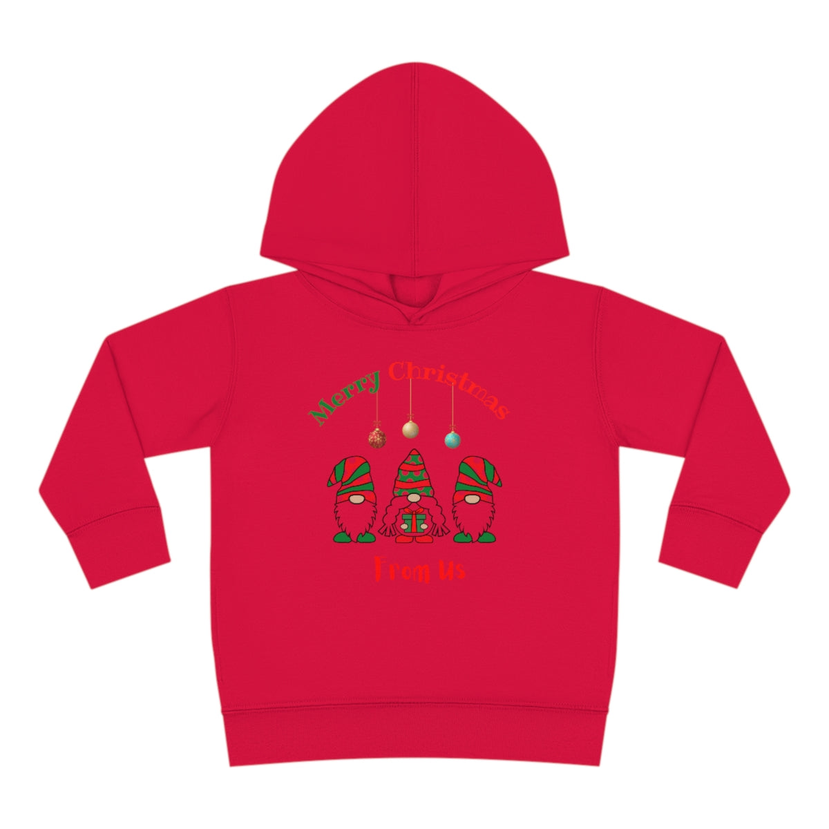Gnome Merry Christmas Toddler Pullover Fleece Hoodie