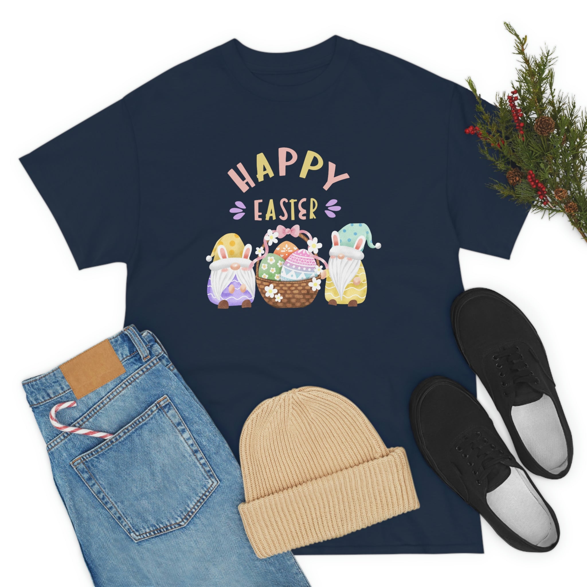 Happy Easter Gnome Unisex Heavy Cotton Tee