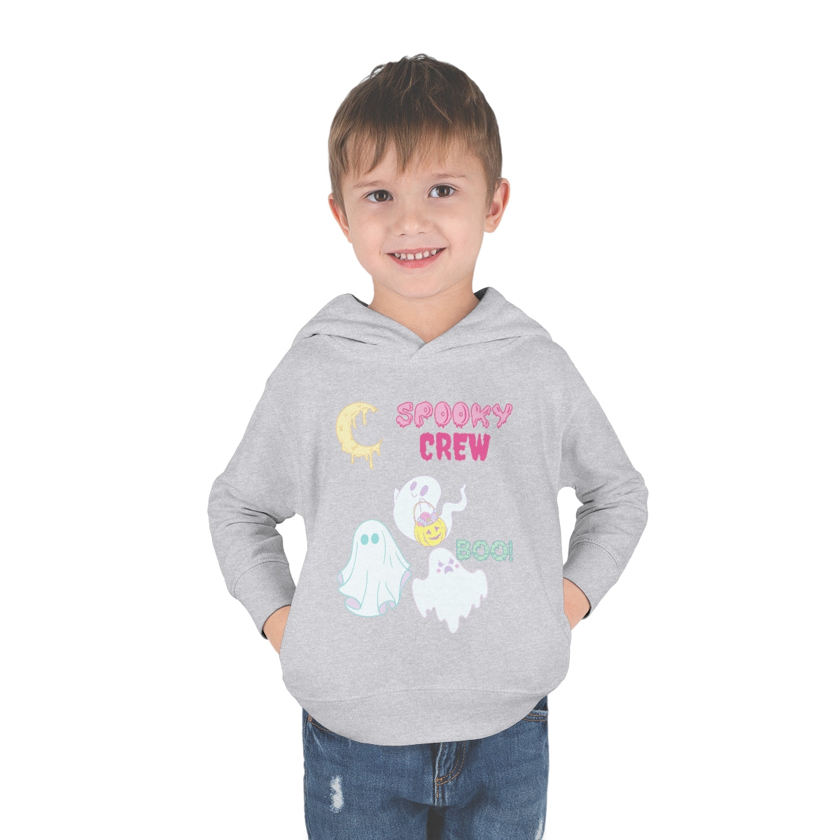 The Spooky Crew BOO Toddler Pullover Fleece Hoodie