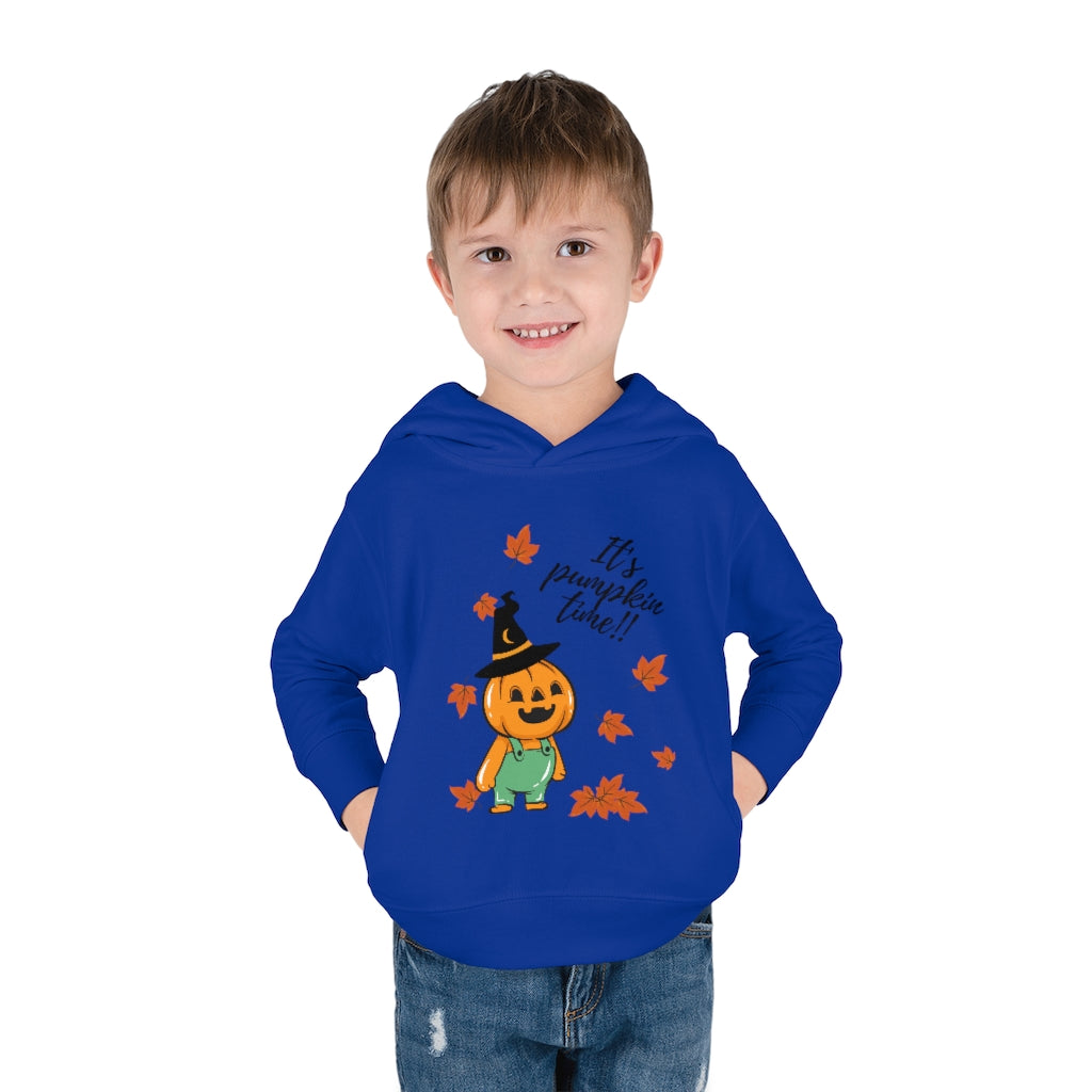 It's Pumpkin Time Toddler Pullover Fleece Hoodie