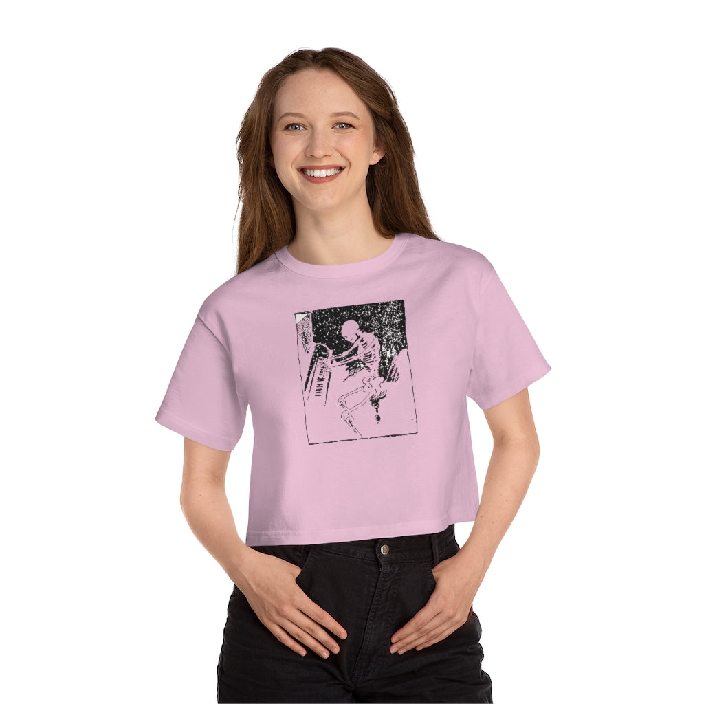 Piano Girl Champion Women's Heritage Cropped T-Shirt