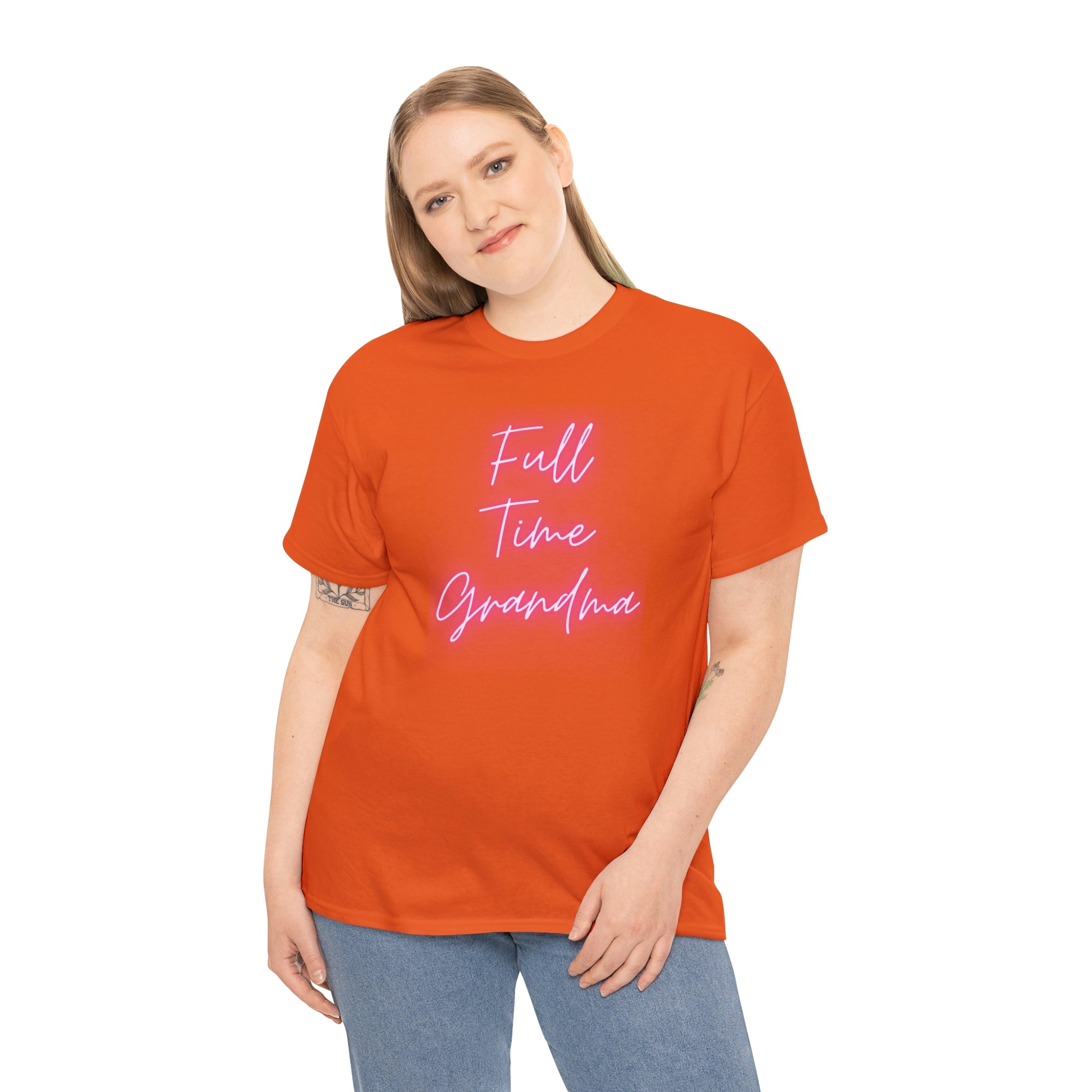 Full Time Grandma Unisex Heavy Cotton Tee