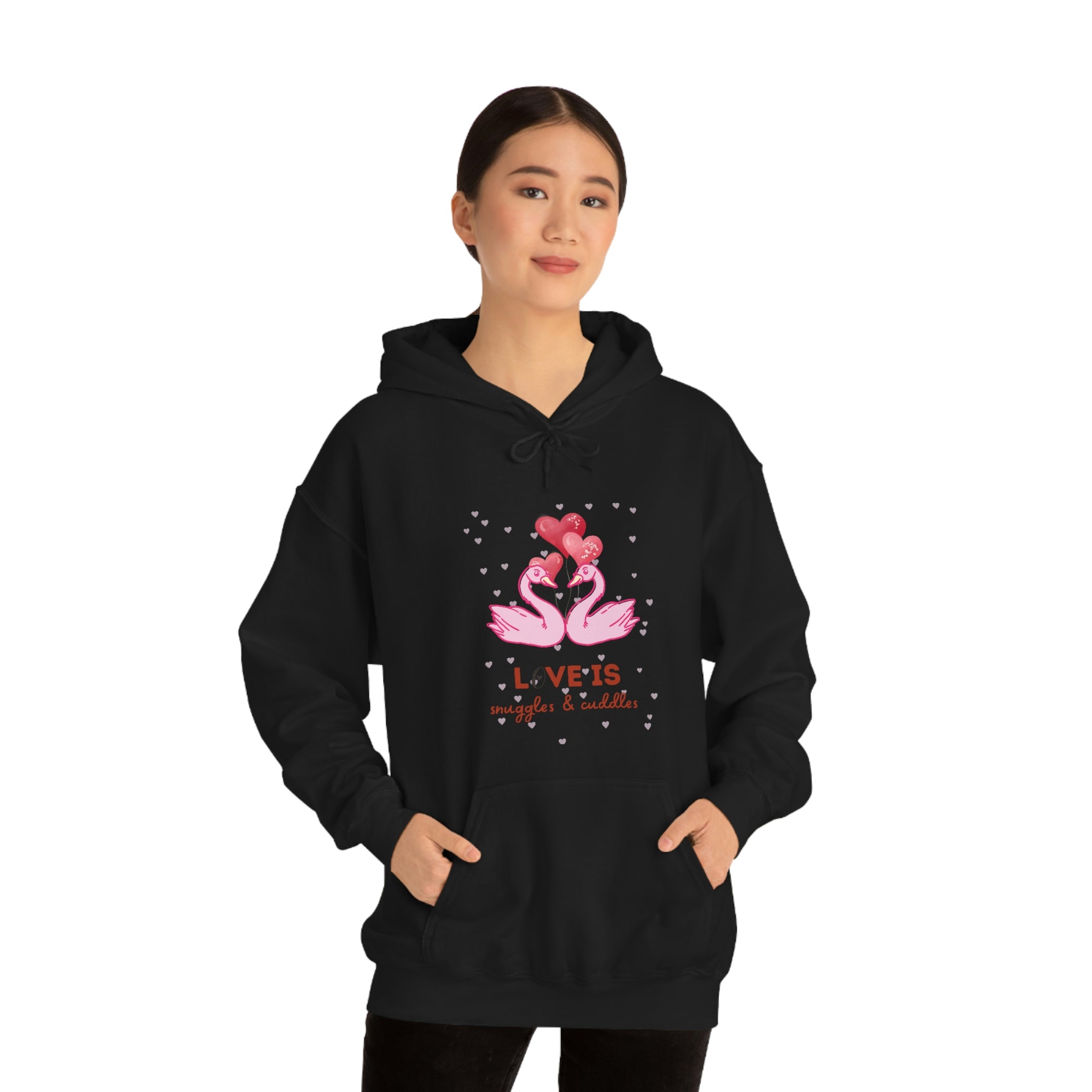 Love Is Snuggles & Cuddles Unisex Heavy Blend™ Hooded Sweatshirt