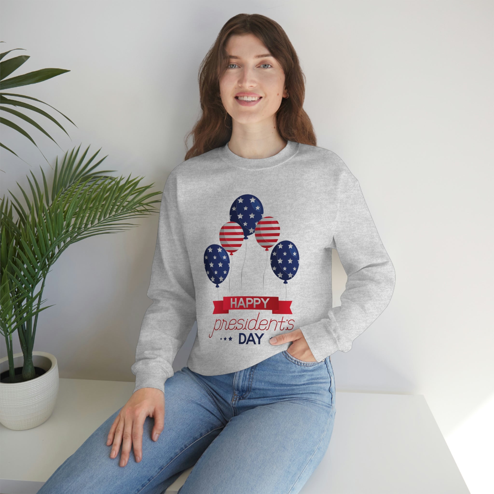 Happy President's Day Stars & Stripe Unisex Heavy Blend™ Crewneck Sweatshirt