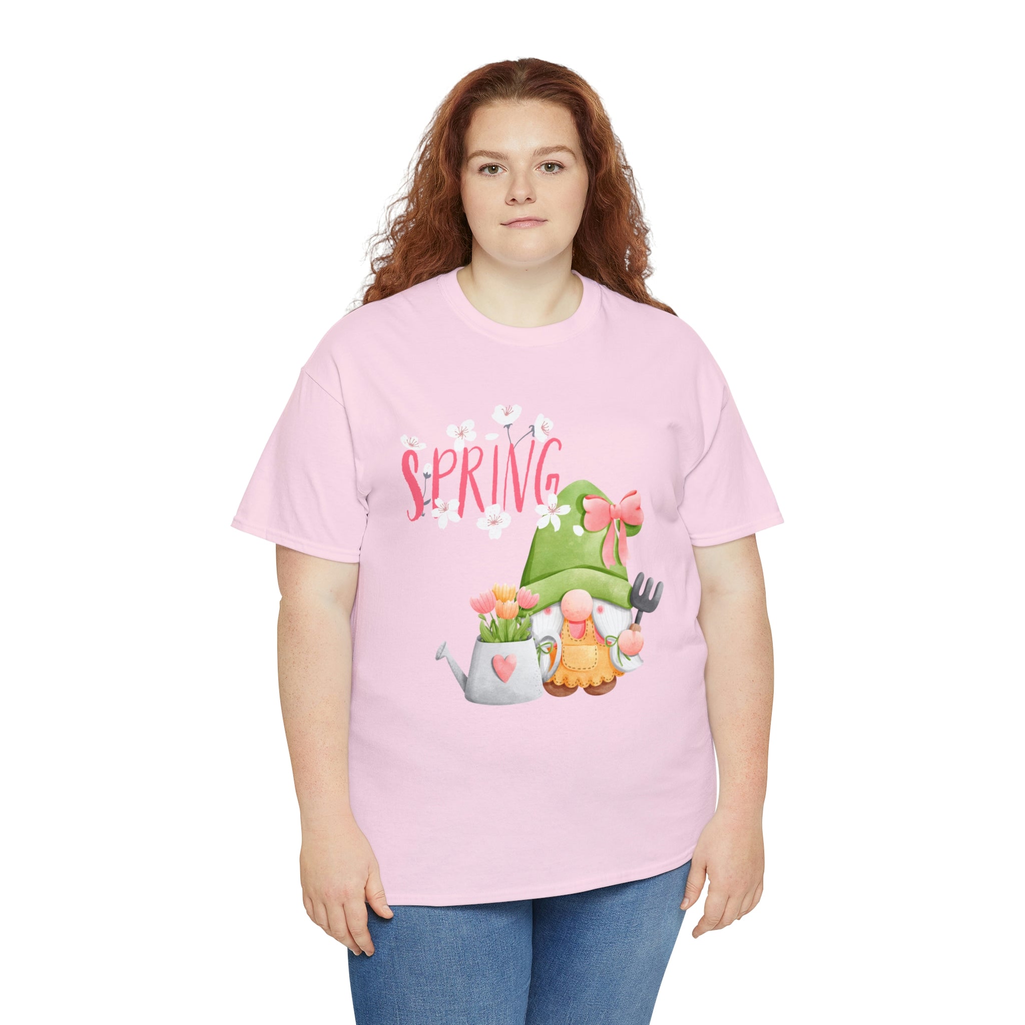 Gnome Happy Spring Unisex Heavy Cotton Tee