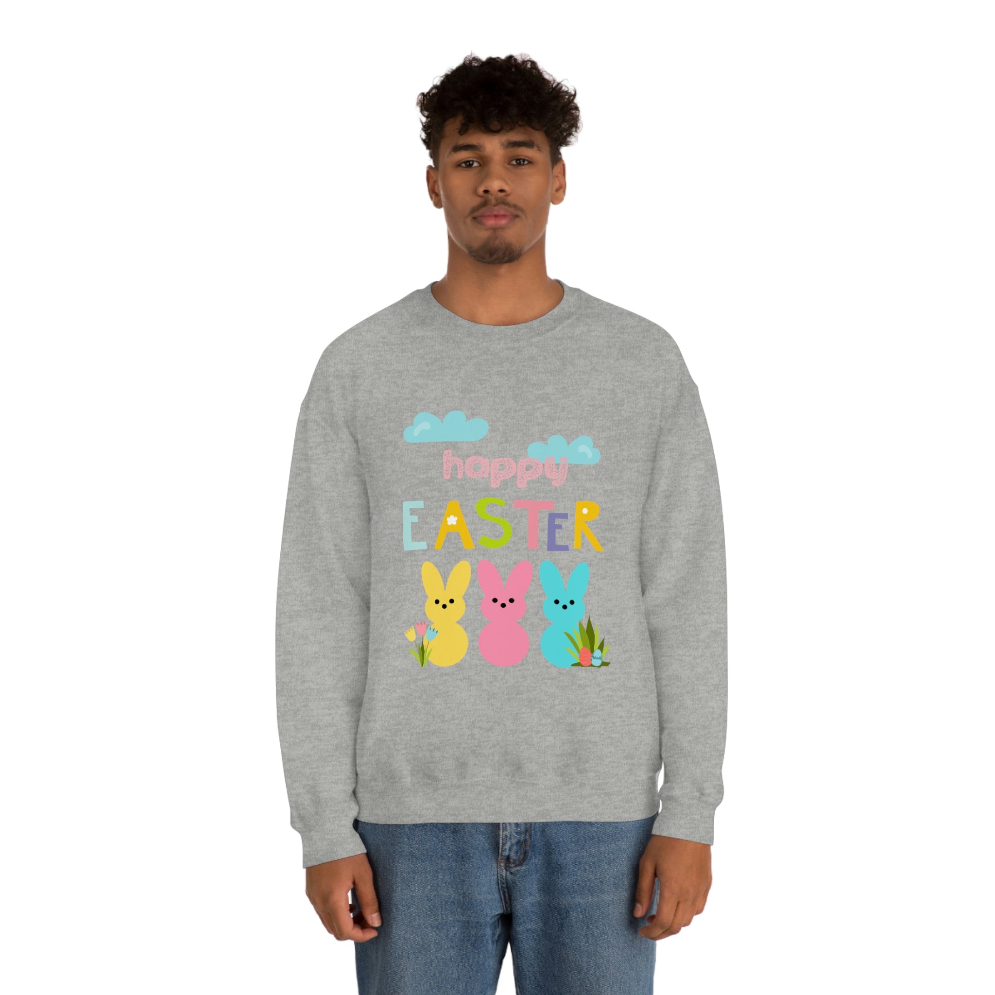 Happy Easter Bunny Unisex Heavy Blend™ Crewneck Sweatshirt